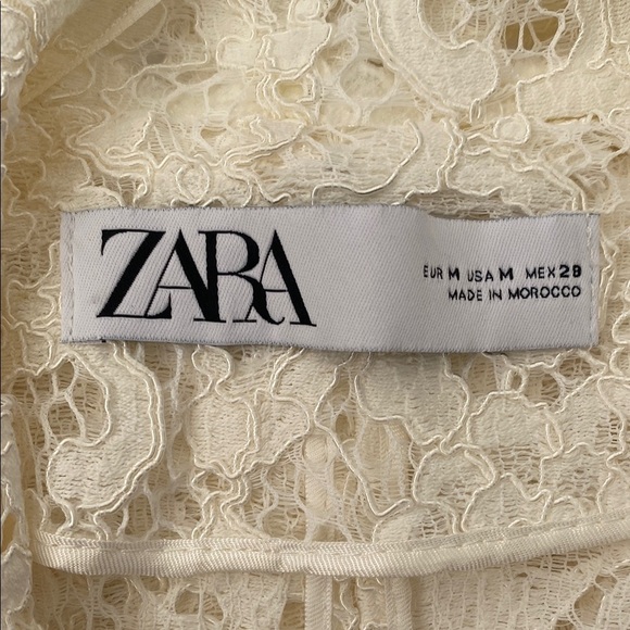 Zara Elegant White Lace Blazer - Picture 11 of 14
